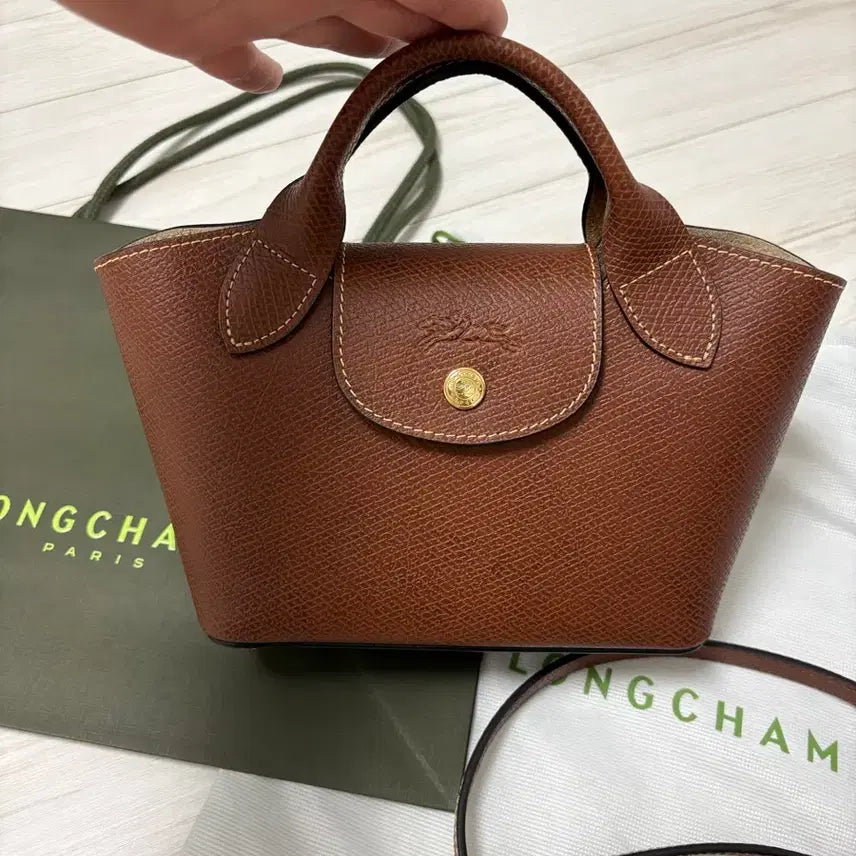 [BUNJANG] Longchamp Epure XS Top Handle Bag (Brown) / 롱샴 에퓌르 XS 탑 핸들백(브라운 색상)