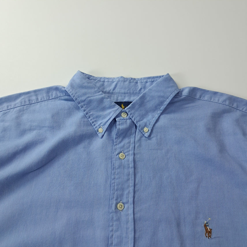 [BUNJANG] Polo Ralph Lauren Chambray Multi-Pony Short Sleeve Shirt 2XB / CK694 2XB 폴로 샴브레이 멀티포니 반팔 셔츠 남방