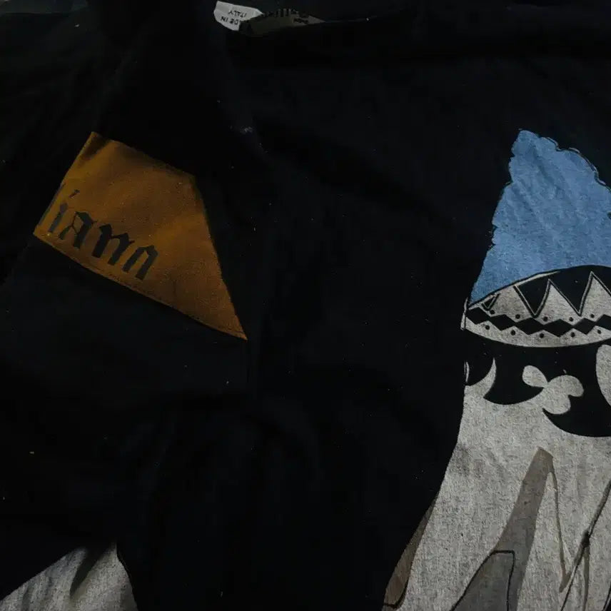 [BUNJANG] John Galliano Black V-Neck T-Shirt / 존 갈리아노 블랙 브이넥