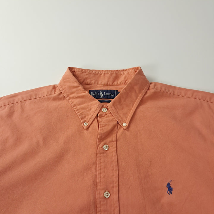[BUNJANG] Polo Ralph Lauren 90s Button-Down Shirt Orange-Peach XXL / CK695 2XL 폴로 90s 오렌지피치 버튼다운 셔츠 남방