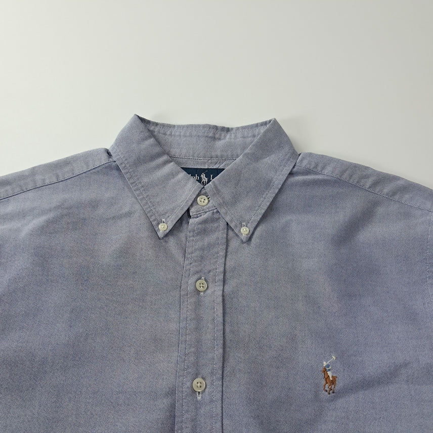 [BUNJANG] Polo Ralph Lauren 90s Multi-Pony Oxford Shirt - Lavender Blue (L) / CK698 L 폴로 90s 멀티포니 라벤더블루 셔츠 남방