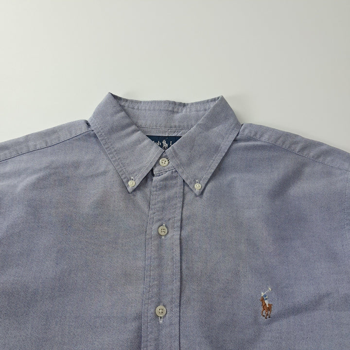 [BUNJANG] Polo Ralph Lauren 90s Multi-Pony Oxford Shirt - Lavender Blue (L) / CK698 L 폴로 90s 멀티포니 라벤더블루 셔츠 남방