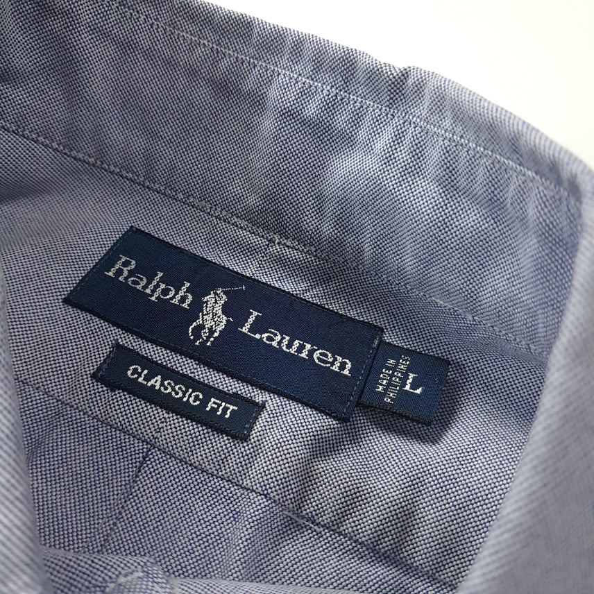 [BUNJANG] Polo Ralph Lauren 90s Multi-Pony Oxford Shirt - Lavender Blue (L) / CK698 L 폴로 90s 멀티포니 라벤더블루 셔츠 남방