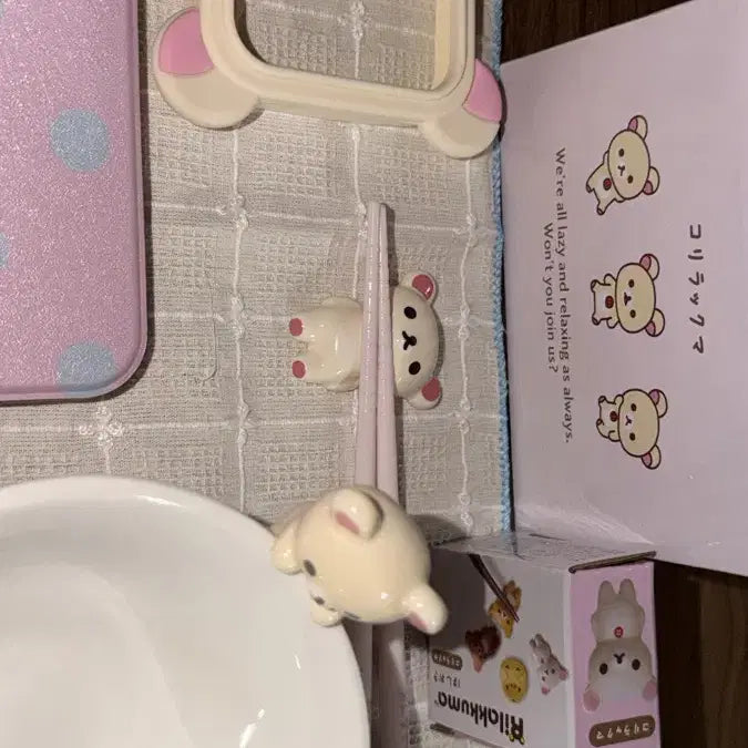 [BUNJANG] Rilakkuma Phone Case &amp; Chopsticks Set / 코리락쿠마 폰케이스, 젓가락 판매합니다