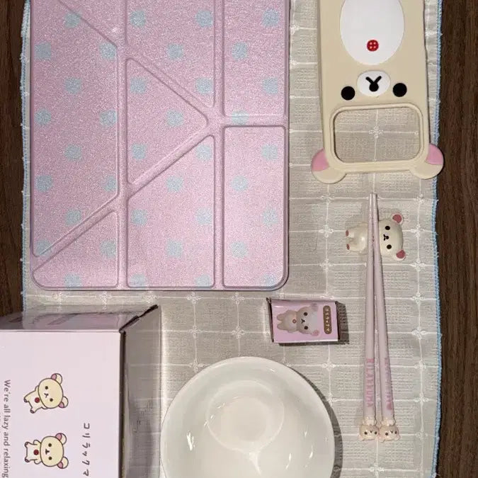 [BUNJANG] Rilakkuma Phone Case &amp; Chopsticks Set / 코리락쿠마 폰케이스, 젓가락 판매합니다