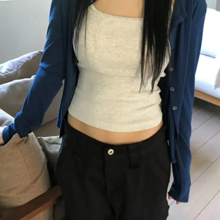 [BUNJANG] Easeas Tencel Cardigan Navy / Easeas 이즈이즈 New Tencel Cardigan