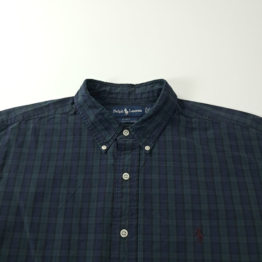 [BUNJANG] Polo Ralph Lauren 90s Blake Fit Modern Black Watch Check Shirt / CK707 XL 폴로 90s 홍콩판 모던 블랙워치체크 셔츠 남방
