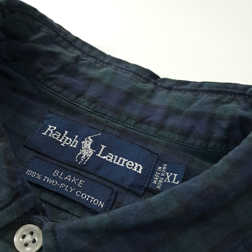 [BUNJANG] Polo Ralph Lauren 90s Blake Fit Modern Black Watch Check Shirt / CK707 XL 폴로 90s 홍콩판 모던 블랙워치체크 셔츠 남방