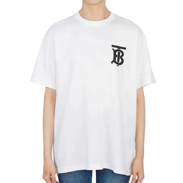 [BUNJANG] Burberry Emerson TB Monogram Logo T-Shirt White Size S / (새상품/풀박스) 버버리 TB 모노그램 로고 에머슨 티셔츠 S 판매