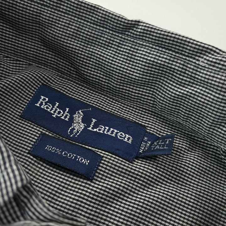[BUNJANG] Polo Ralph Lauren 00s Black Microcheck XLT Tall Shirt / CK711 XLT 폴로 00s 블랙 모노 마이크로체크 셔츠 남방