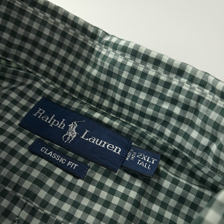 [BUNJANG] Polo Ralph Lauren 2XLT Micro Gingham Check "Classic Fit" Button-Down Shirt / CK715 2XLT 폴로 00s 딥그린 마이크로 깅엄체크 셔츠 남방