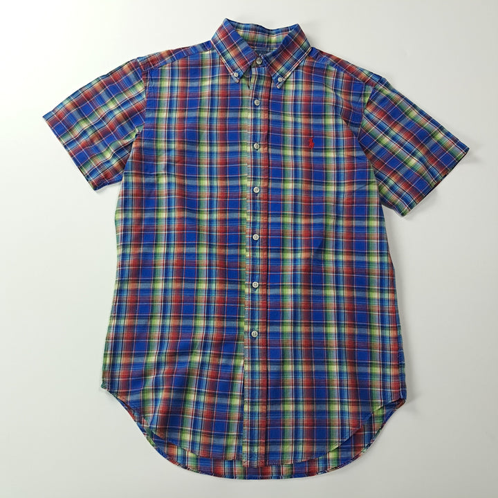 [BUNJANG] Polo Ralph Lauren Madras Check Short Sleeve Shirt S / CK720 S 폴로 린넨 멀티컬러 마드라스체크 반팔 셔츠 남방