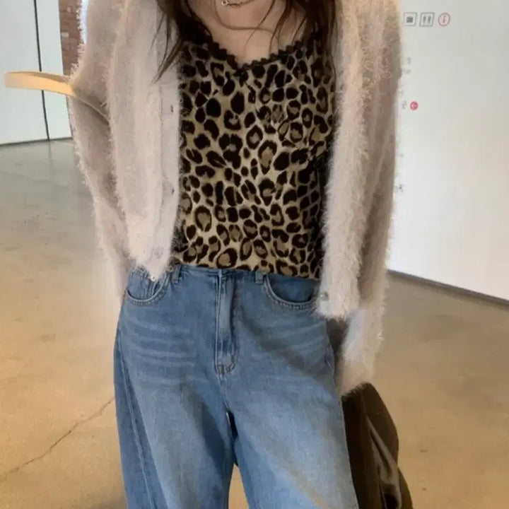[BUNJANG] Poster Leopard Sleeveless Top / poster 포스터 레오파드 호피 슬리브리스 나시