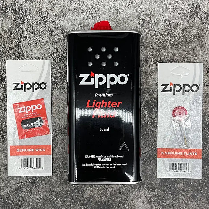 [BUNJANG] Zippo Lighter Fluid, Flint, and Wick Genuine Set / 지포 라이터 오일 기름 부싯돌 심지 정품 세트 2