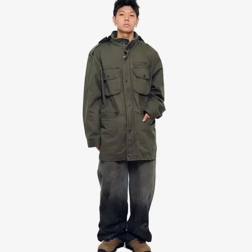 [BUNJANG] Washed Field Jacket Khaki / Washed Field Jacket (Khaki)