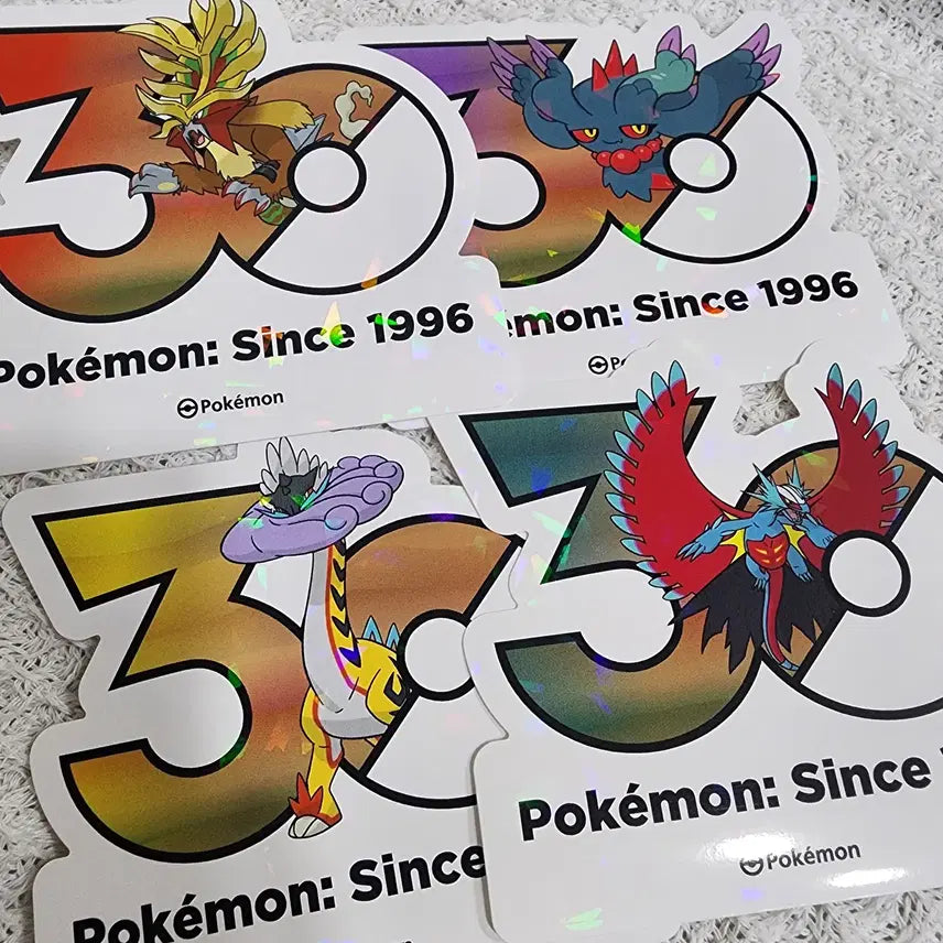 [BUNJANG] Pokemon 30th Anniversary Paradox Stickers: Gouging Flame, Raging Thunder, Pulsating Moon, Fluttering Mane / 포켓몬 30주년 패러독스 꿰뚫는화염,날뛰는 우레,고동치는달,날개치는머리