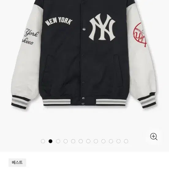 [BUNJANG] MLB Signature Nylon Varsity Jacket New York Yankees L / 엠엘비 시그니처 나일론 바시티자켓 뉴욕양키스L