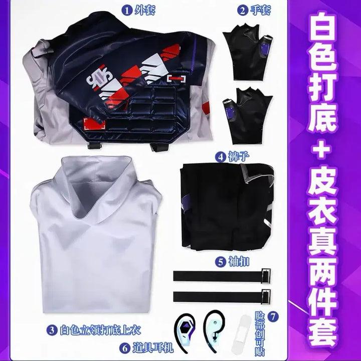 [BUNJANG] Valorant Iso Cosplay Costume Set / 발로란트 아이소 코스프레