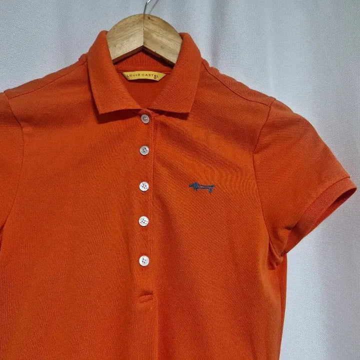 [BUNJANG] Louis Castel Orange Short Sleeve Polo T-Shirt / 루이스카스텔 오렌지색 반팔 폴로티