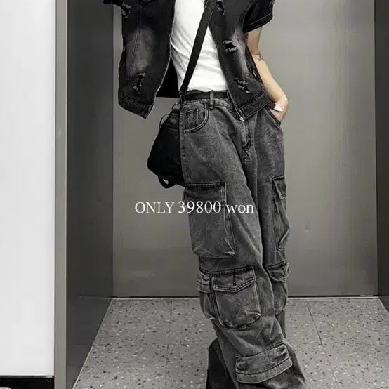 [BUNJANG] Cosyharu Clay Denim Short Sleeve Hooded Jacket / 코시하루 크레이 데님 반팔 후드자켓