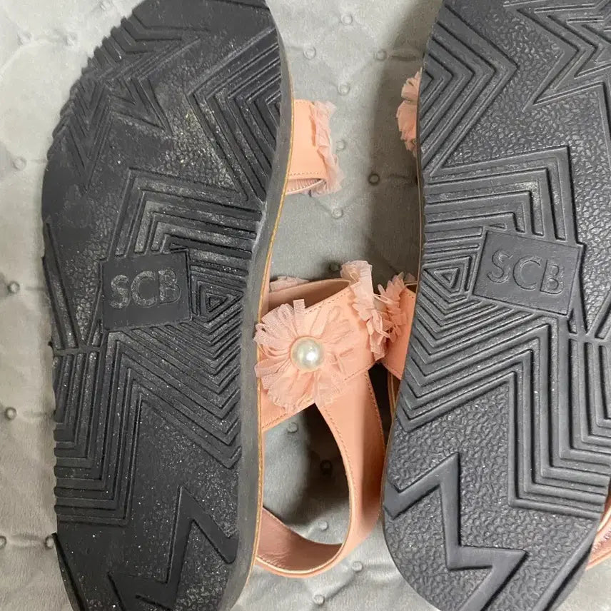 [BUNJANG] SUECOMMA BONNIE Pink Flower Sandals (Size 230mm) / 슈콤마보니 핑크 플라워샌들230