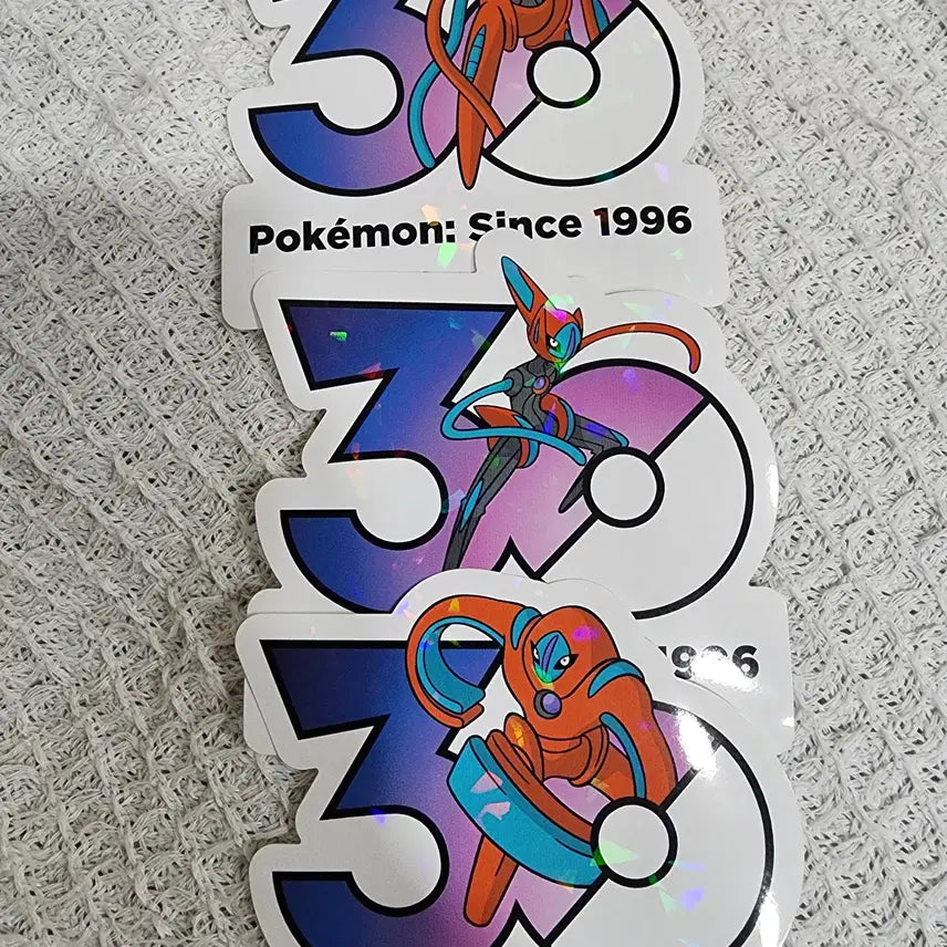 [BUNJANG] Pokemon 30th Anniversary Sticker Set: Deoxys (Normal, Defense, Speed Forms) / 포켓몬 30주년 스티커 데오키스 노말폼, 디펜스폼, 스피드폼