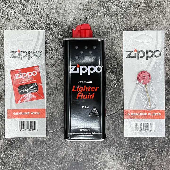 [BUNJANG] Zippo Lighter Genuine Oil, Flint, and Wick Set / 지포 라이터 오일 기름 부싯돌 심지 정품 세트 1