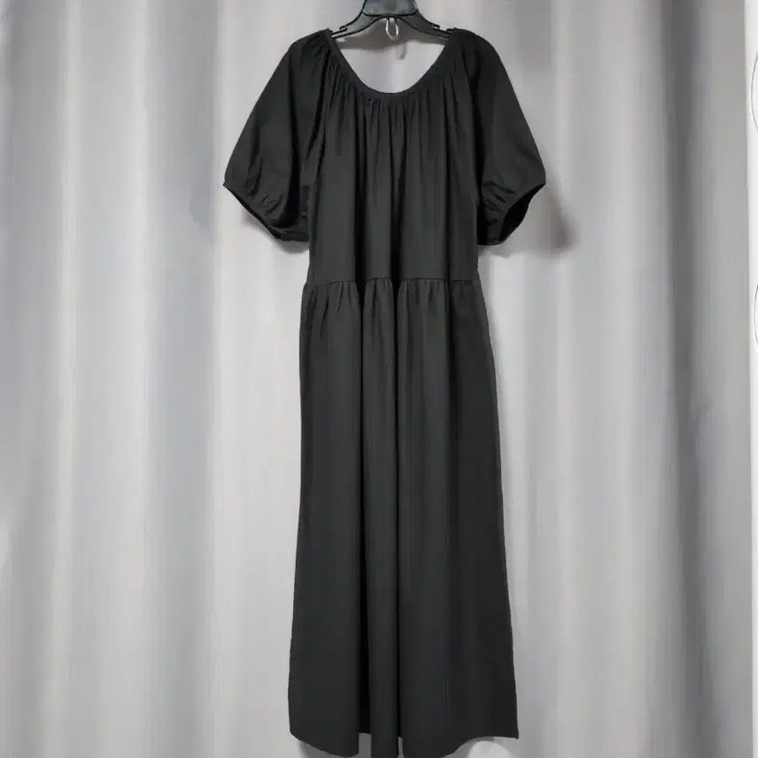 [SOLD OUT] 셔링 퍼프소매 롱원피스