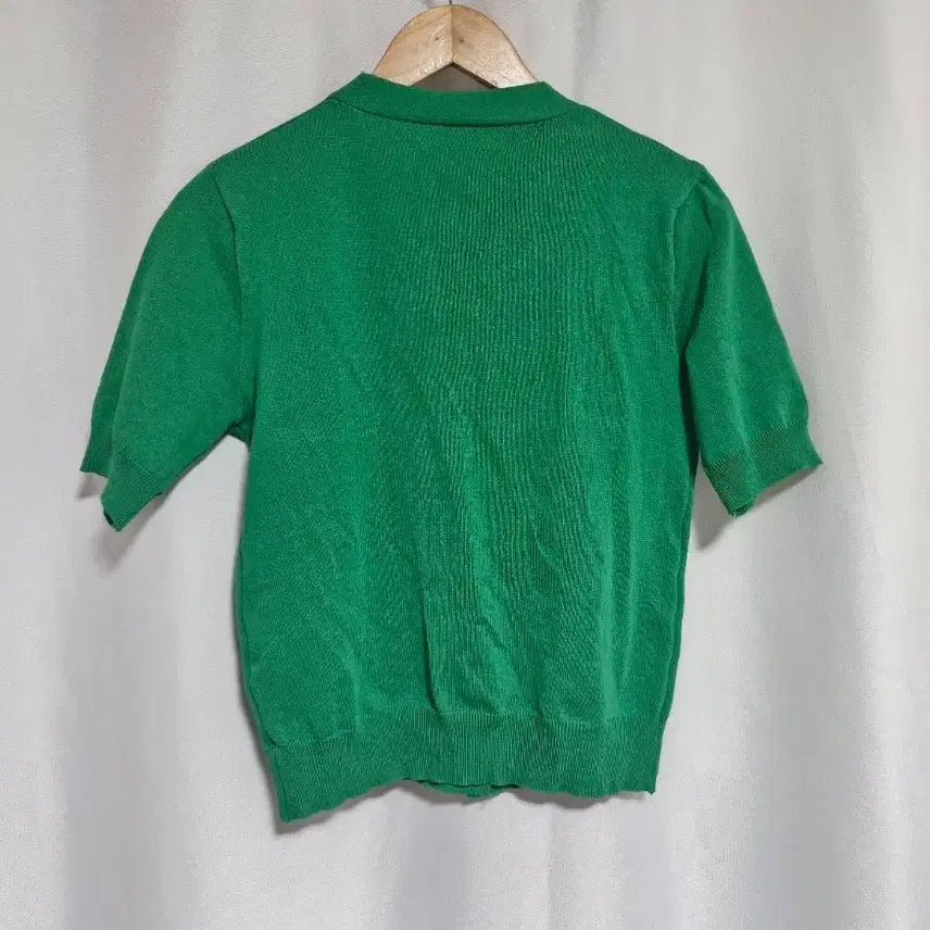 [BUNJANG] Green Short Sleeve Cardigan / 그린 반팔 가디건