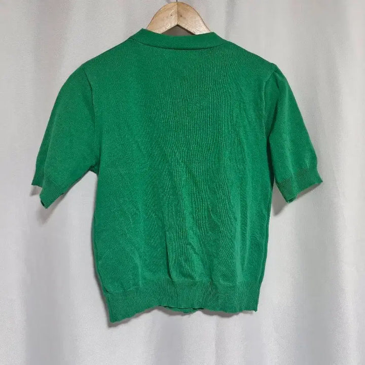 [BUNJANG] Green Short Sleeve Cardigan / 그린 반팔 가디건