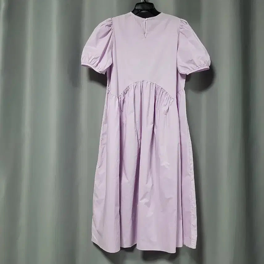 [BUNJANG] Puff Sleeve Shirring Cotton Dress / 퍼프소매 셔링 면원피스