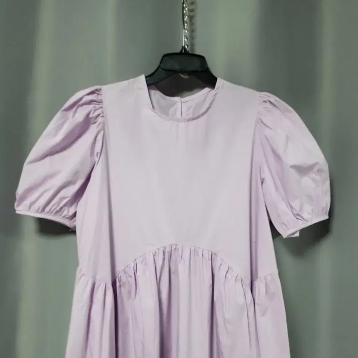 [BUNJANG] Puff Sleeve Shirring Cotton Dress / 퍼프소매 셔링 면원피스