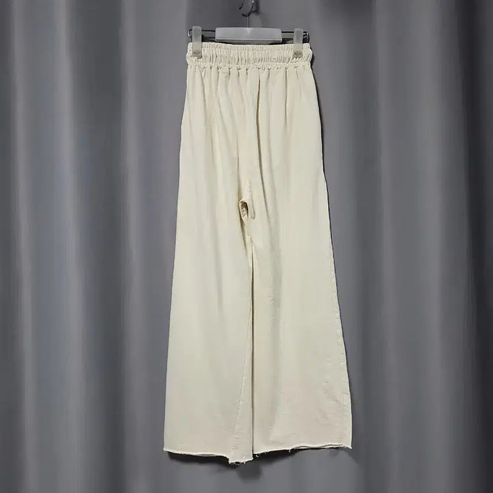 [BUNJANG] Ivory Cut-out Cotton Training Pants / 아이보리 컷아웃 트레이닝 면바지