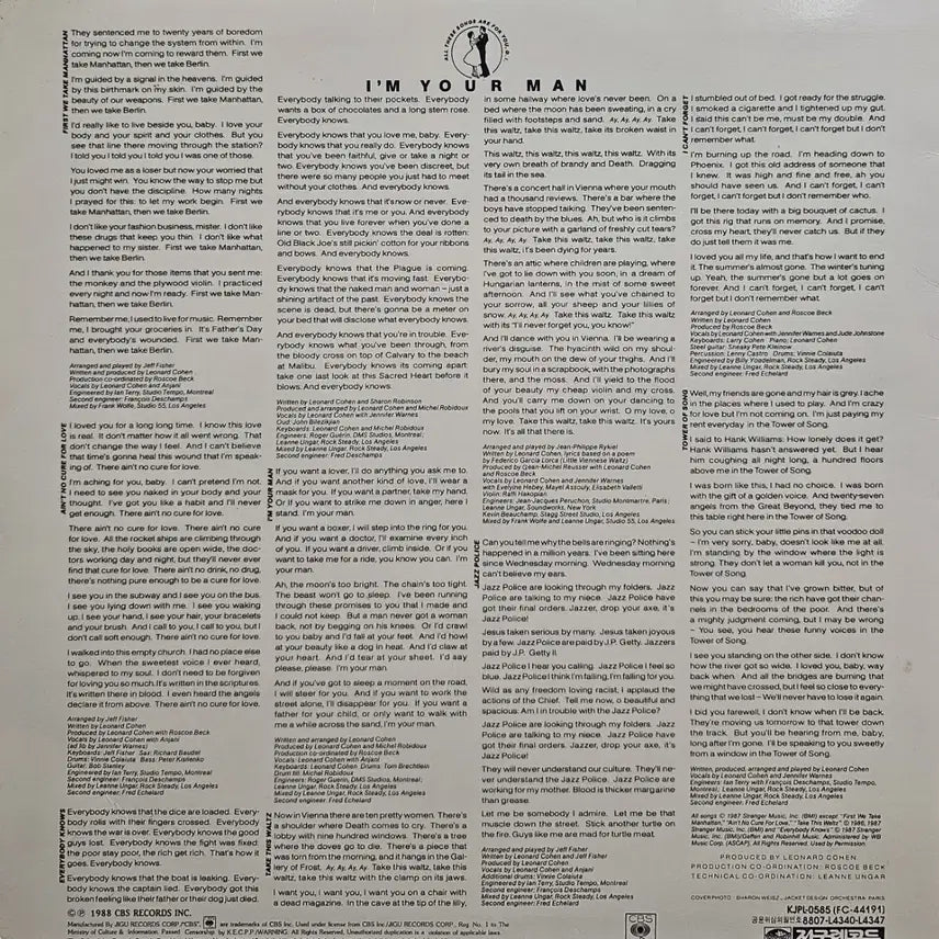[BUNJANG] Leonard Cohen I&