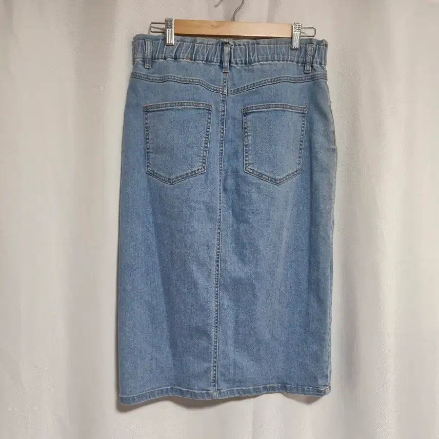 [BUNJANG] 8 Seconds Blue Denim Midi Skirt / 에잇세컨즈 청 데님 스커트