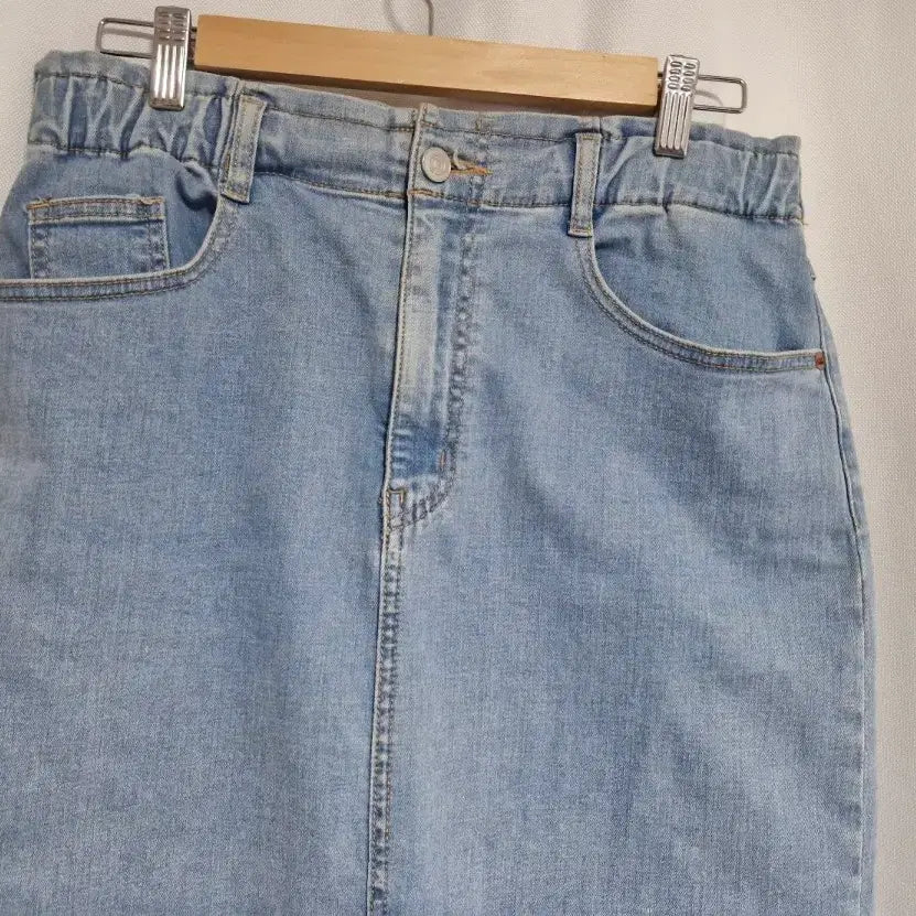 [BUNJANG] 8 Seconds Blue Denim Midi Skirt / 에잇세컨즈 청 데님 스커트