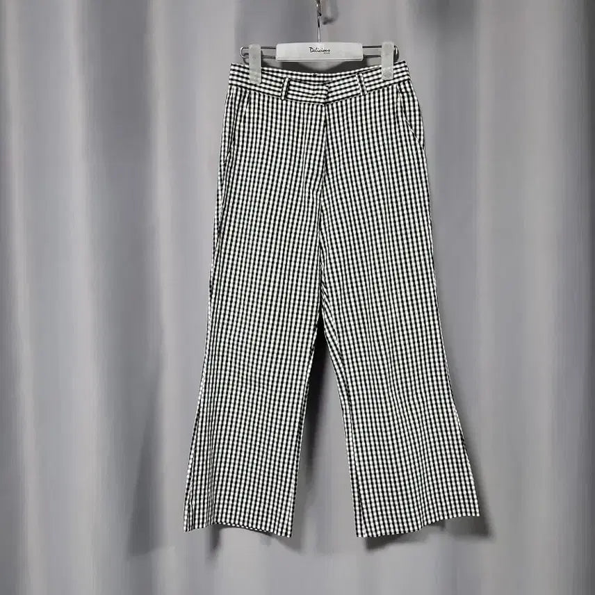 [BUNJANG] Thin Check Span Cotton Pants / 얇은 체크 스판 면바지