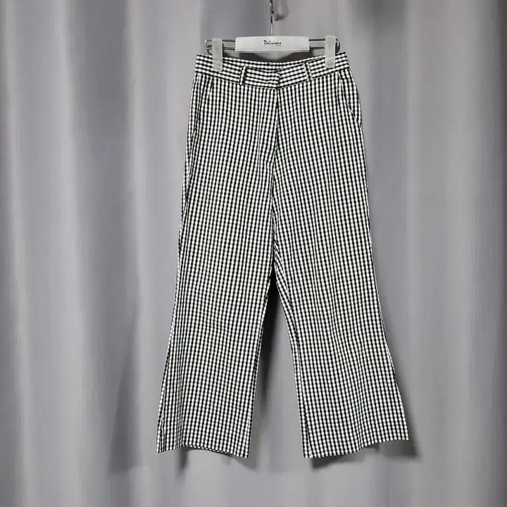 [BUNJANG] Thin Check Span Cotton Pants / 얇은 체크 스판 면바지