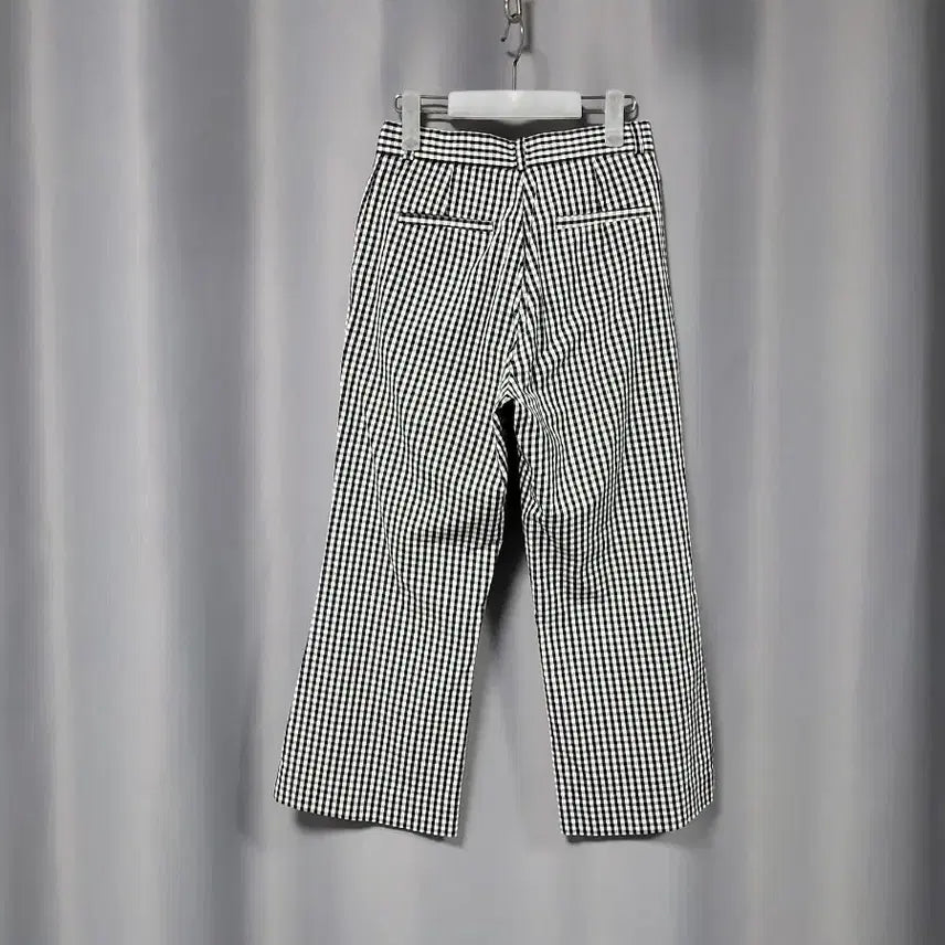[BUNJANG] Thin Check Span Cotton Pants / 얇은 체크 스판 면바지