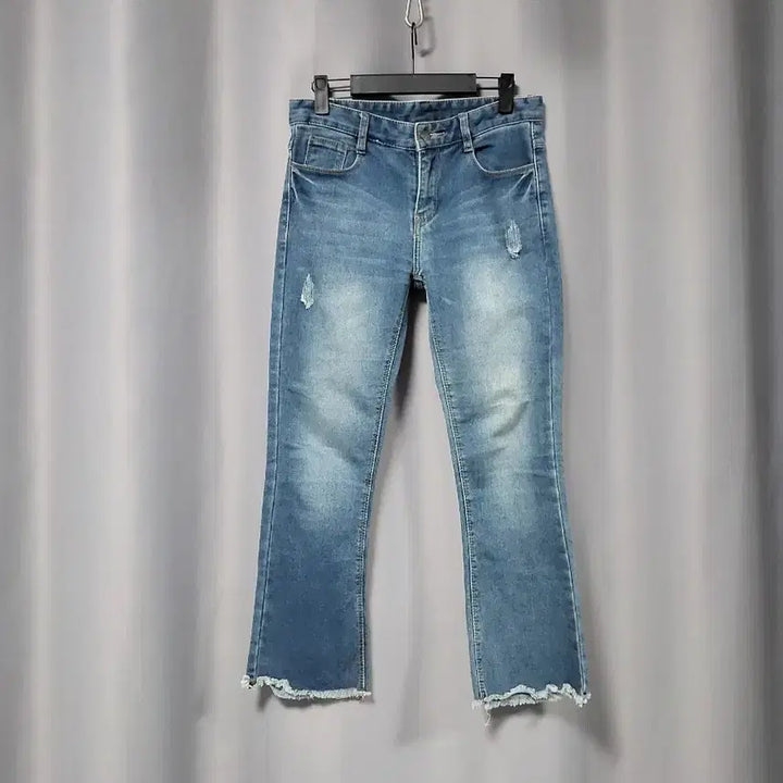 [BUNJANG] Damaged Cut Bootcut Spandex Jeans / 데미지컷팅 부츠컷 스판 청바지