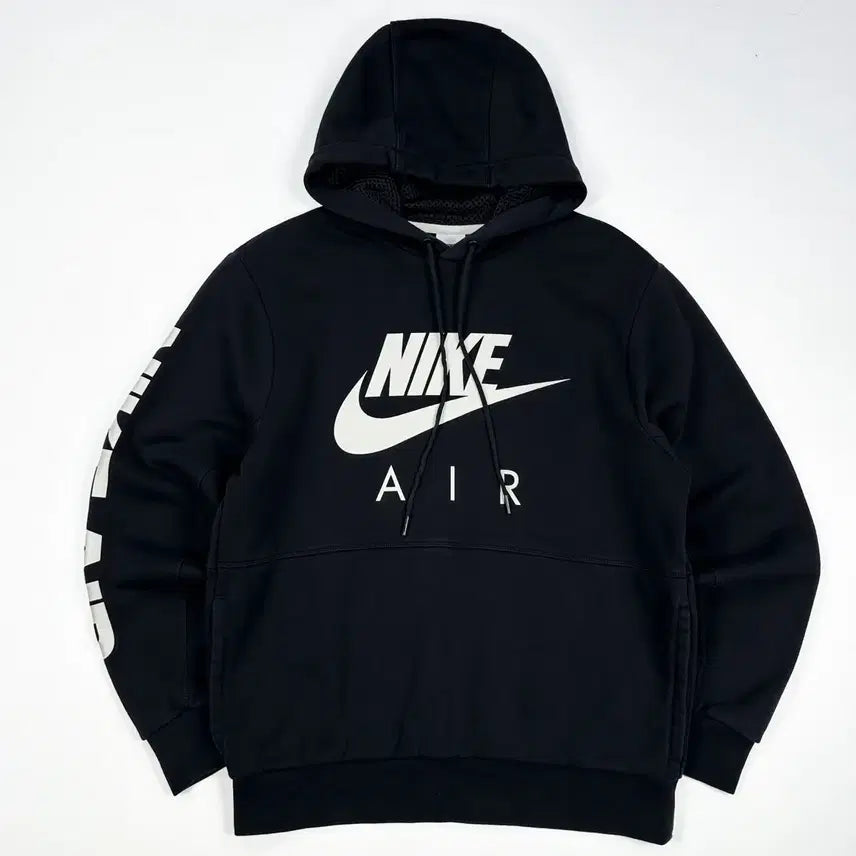 [BUNJANG] Nike Air Center Logo Tech Hoodie Black / (M) 나이키 에어 센터로고 테크 후드티 블랙