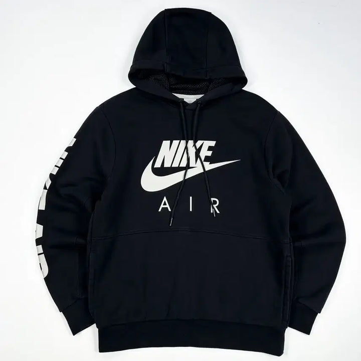 [BUNJANG] Nike Air Center Logo Tech Hoodie Black / (M) 나이키 에어 센터로고 테크 후드티 블랙