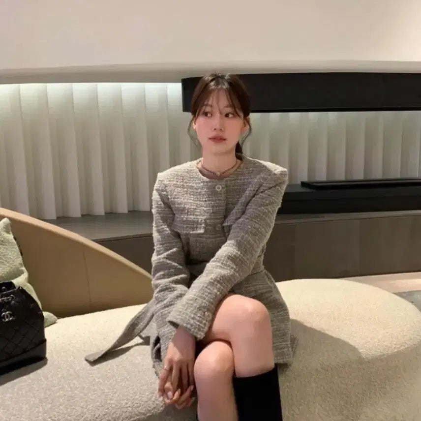 [BUNJANG] Leplaine Monaco Tweed Jacket / (1회착) 르플레인 모나코 트위드 자켓