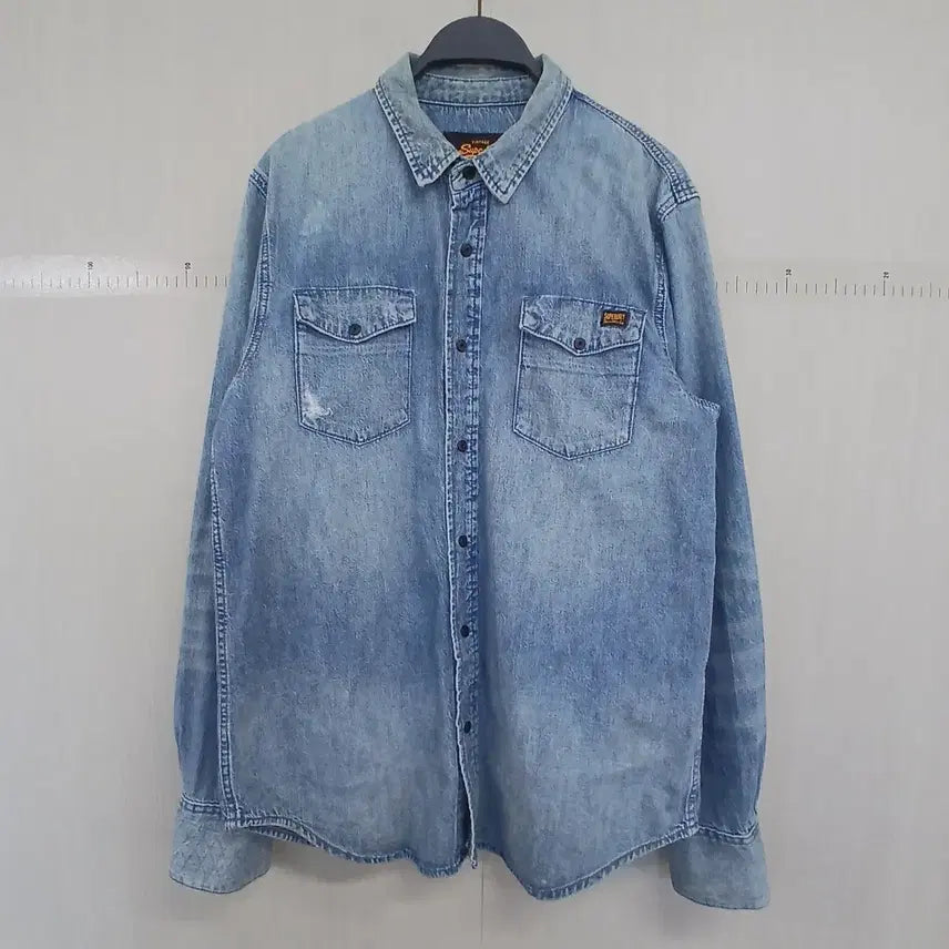 [BUNJANG] Superdry Vintage Denim Shirt / 수퍼드라이 빈티지 데님 셔츠