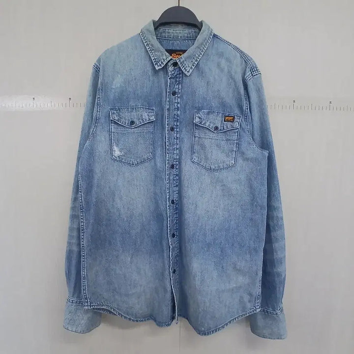 [BUNJANG] Superdry Vintage Denim Shirt / 수퍼드라이 빈티지 데님 셔츠