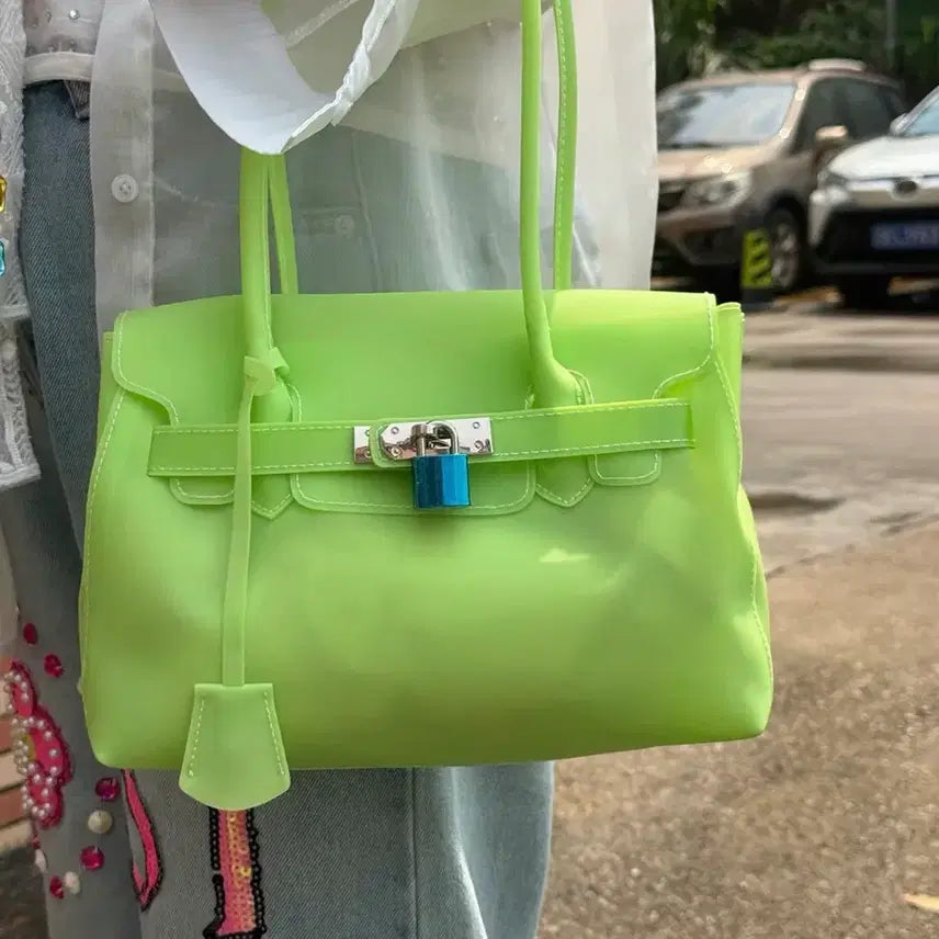 [BUNJANG] Kiki Jelly Birkin Bag Yellow / 키키 젤리버킨백 퍼킨백 옐로우