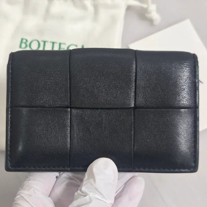 [BUNJANG] Bottega Veneta Cassette Business Card Holder Black / 보테가 베네타 비즈니스 카드지갑 블랙 더스트백 포함
