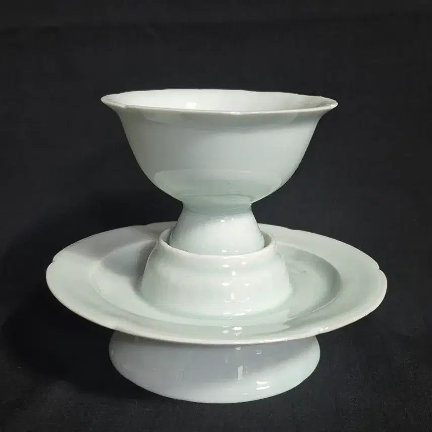 [BUNJANG] Celadon Porcelain Tea Cup and Saucer Set / 영청백자 송백자 잔 잔대 찻잔 완