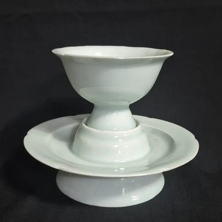 [BUNJANG] Celadon Porcelain Tea Cup and Saucer Set / 영청백자 송백자 잔 잔대 찻잔 완