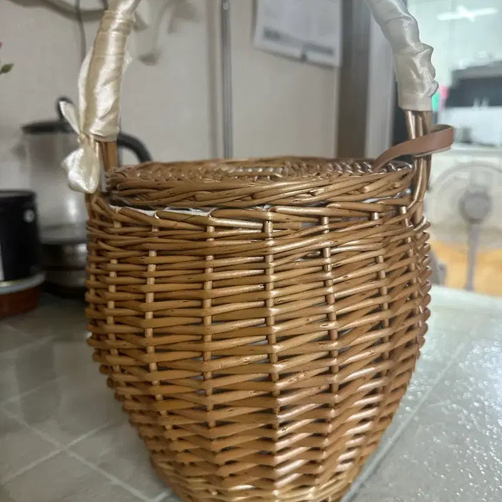 [BUNJANG] Rattan Basket Bag (Sealed) / 라탄 바구니  가방 (미개봉)